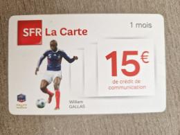 Carte SFR William Gallas 15 E - Kaarten Voor De Telefooncel (herlaadbaar)