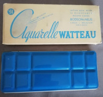 Aquarelle WATTEAU : Boîte Métallique à 12 Godets Interchangeables Bodson & Nelis (Liège) - Andere & Zonder Classificatie
