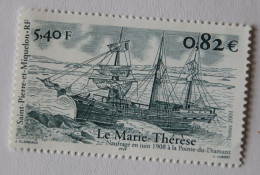 SPM 2001  Bateaux "Le Marie-Thérèse" Naufrage En Juin 1908 YT 752  Neuf - Unused Stamps