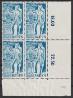 BADEN - YT N° 55  Bloc De 4 Cdf - Neuf ** - MNH - Cote 76,00 € - Baden