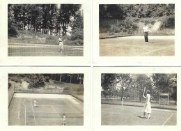 Photo Originale Tennis Lot De 4 Photos - Sport