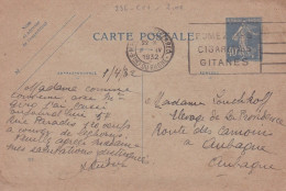 1932--Entier Carte Postale Type Semeuse --de Marseille St Férréol-13  Pour AUBAGNE- 13 (France)......cachet - Standaardpostkaarten En TSC (Voor 1995)
