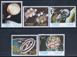 Sharjah 1972 Mi# 1000-1004 A Used - Space Research - Asia