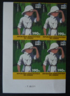 RDC 2001 TINTIN BLOC DE 4 NON DENTELé  N° 2092 ** Cat.:120,00€ - Unused Stamps