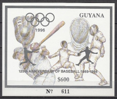 Olympia 1996:  Guyana  SoBl **, Silber - M. Überdruck - Estate 1996: Atlanta