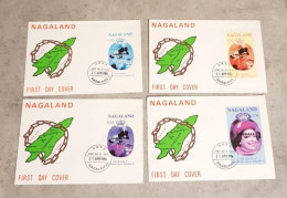 NAGALAND 60TH BIRTHDAY OF HER MAJESTY QUEEN ELIZABETH II 4 FIRST DAY COVER - Beroemde Vrouwen