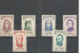 FRANCE - 1956 - Série Personnages Célèbres N°1082/1087 Neufs ** - Unused Stamps