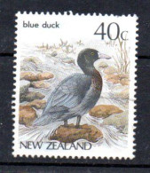 NOUVELLE-ZELANDE - 1985 - CANARDS - DUCKS - OISEAUX - BIRDS - BLUE DUCK - 40ç - - Nuovi