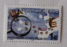 SPM 2002  L'Archipel Et L'Euro  YT 773   Neuf  Imperfection - Ongebruikt