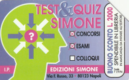 SCHEDA TELEFONICA USATA PRP 161 TEST E QUIZ  (143 U - Privadas - Homenaje