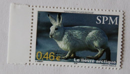 SPM 2002 Faune. Le Lièvre Arctique YT 782  Neuf - Unused Stamps