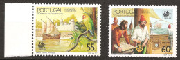 Portugal 1989 N° 1751 / 2 Inc ** Caravelle, Château, Soa Jorge De Mina, Perroquet, Marins, Poule, Astrolabe, Esclavage - Neufs