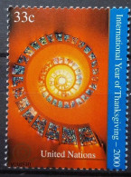 United Nations 2000, International Year Of Thanksgiving, MNH Unusual Single Stamp - Nuevos