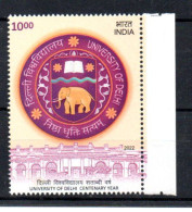 INDE - 2022 - UNIVERSITY OF DELHI - UNIVERSITE DE DELHI - CENTENARY - CENTENAIRE - ELEPHANT - 10 - - Ungebraucht