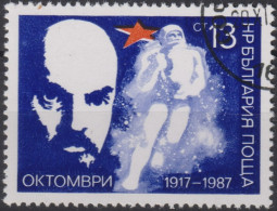 1987 Bulgarien ° Mi:BG 3616, Sn:BG 3289, Yt:BG 3132, Vladimir Lenin, Russian October Revolution - Lenin