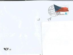 Envelope 867 Czech Republic Flag Circulated - Buste