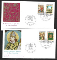 VATICAN. N°669-72 Sur 2 Enveloppes 1er Jour De 1979. Saint Stanislas. - Cristianismo