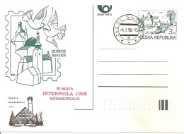 CDV A 15 - 16 Czech Republic Interphila 96 Bohmerwald Sumava 1996 - Cartes Postales