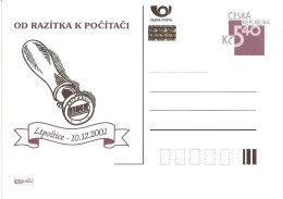 CDV A 75 Czech Republic Lipoltice, The Last Computerized Post-Office 2001 - Postcards