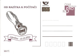 CDV A 75 Czech Republic Lipoltice, The Last Computerized Post-Office 2001 - Cartes Postales