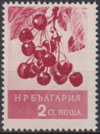 1956 Bulgarien ° Mi:BG 990, Sn:BG 936, Yt:BG 851, Cherries (Prunus Avium) Kirschen, Früchte - Gebruikt