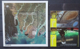 United Nations 2018, Earth From Space, MNH Unusual S/S And Stamps Set - Nuevos