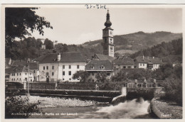 E4879) WOLFSBERG - Kärnten - Partie An Der LAVANT - Alte FOTO AK - Kirche - Häuser ALT ! 1940 - Wolfsberg