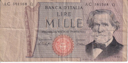 BILLETE DE ITALIA DE 1000 LIRAS DEL AÑO 1977 DE VERDI  (BANKNOTE) - 1.000 Lire