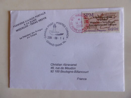 SAINT PIERRE ET MIQUELON   P819 * *    PREMIERE LIAISON POSTALE A LA RAME  SUR ENVELOPPE RARE - Unused Stamps