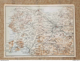 Carta Geografica Cartina Del 1918 Sassari Porto Torres Alghero Sardegna T.C.I. - Carte Geographique