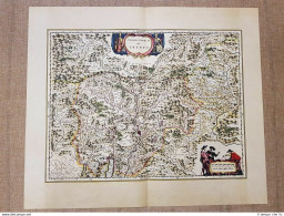 Carta Geografica O Mappa Territorio Di Trento Anno 1640 Joan Blaeu Ristampa - Carte Geographique