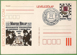 ZA0290b - HUNGARY - Postal History - STATIONERY CARD - Chess - 1982 - Echecs