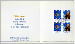 Belgica 2001 Invitatie Kaart World Philatelic Exhibition June 2001 Carte Souvenir - Documents Commémoratifs