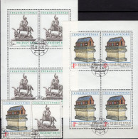 Statue 1982 CSSR 2675/6+2 Kleinbogen O 15€ Kunst Der Burg Prag Grabmal M/s Bloque Ss Blocs Sheetlets Bf Tschechoslowakei - Used Stamps