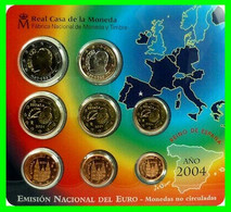 ESPAÑA EUROSET AÑO 2004 ESTA EMISIÓN INCLUYE LA COLECCIÓN DE LAS MONEDAS EURO ESPAÑOLAS EDICIÓN LIMITADA - Spanje