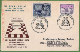 ZA0291 - HUNGARY - Postal History - Special Cover - Chess - 1985 - Echecs