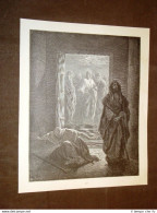 Incisione Di Gustave Dorè Del 1880 Bibbia Fariseo E Pubblicano Bible Engraving - Ante 1900