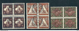 Palazzo Del Governo La Serie Completa In Splendide Quartine Annullate - Unused Stamps