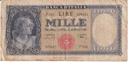 BILLETE DE ITALIA DE 1000 LIRE DEL 11 DE FEBRERO DE 1949  (BANKNOTE) - 1000 Lire