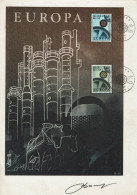 Belgie 1967 1415/16 EUROPA CEPT Souvenir Card + Signature O. Bonnevalle - Gedenkdokumente
