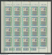 1987 Italia - Repubblica , N° 1804 , 20.000 Lire Policromo , In Minifoglio Di 2 - Complete Vellen