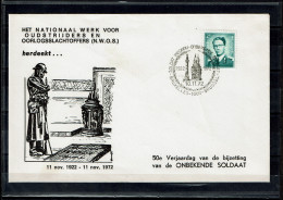 Enveloppe N°1066 Het Nationaal Werk Voor Oudstrijders En Oorlogsslachtoffers Onbekende Soldaat Diksmuide - Commemorative Documents