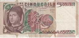 BILLETE DE ITALIA DE 5000 LIRAS DEL AÑO 1982 DE CIONINI  (BANKNOTE) - 5000 Lire