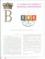 NR BL50/51-2 Cartes Philatelic - 25ème Anniversaire Du Règne Du Roi Baudouin-NL-beperkt 500 Ex - Documents Commémoratifs