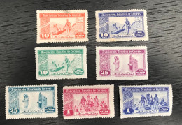 Lot De 7 Timbres Espagne Bienfaisance Benefica - Wohlfahrtsmarken