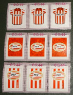 Nederland - NVPH - Uit  PP3 - 2007 - Persoonlijke Postfris - 3 Stroken Van 3 - Laat PSV Zegelvieren - Timbres Personnalisés