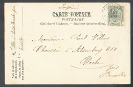 N°56 - 1c. Gris Obl. Sc Relais De TESTELT * Sur C.P. (DIEST La Discipline) Du 30 Juillet 1903 Vers Uccle - 21985 - Postmarks With Stars