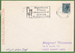 ZA0299 - ITALY - Postal History - STATIONERY POSTMARK On Card - Chess - 1980 - Echecs