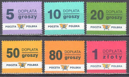 Poland 1998 - Postage Due - Mi.169-74 - MNH - Segnatasse