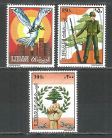 LIBAN Lebanon 1984 MNH (**) Mi.# 1324-1326 Birds Soldier - Lebanon